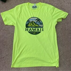 Hawaii Graphic Neon Green T-Shirt